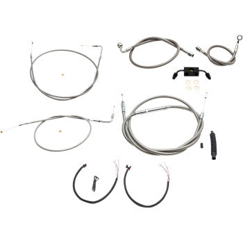 12"-17" Stainless Braided or Black Vinyl Cable Kit-14-22 XL w/ABS