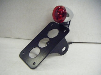 Vertical Side Mount License Plate Bracket & BULLET LIGHT