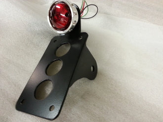 Vintage Drilled Aluminum Tail light &Vertical Plate Bracket