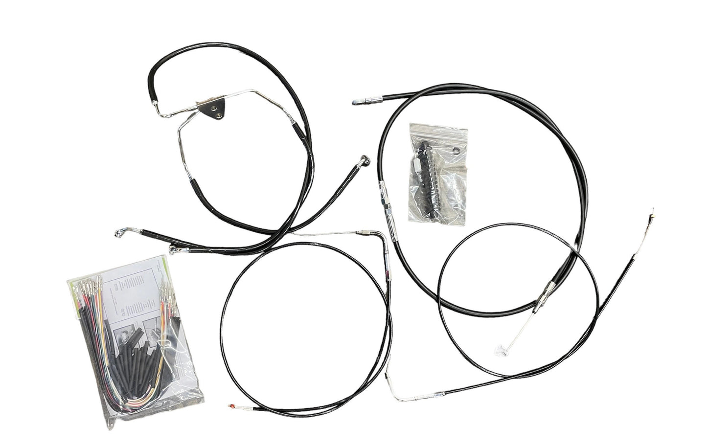 CHROME or BLACK Ape Hangers & Cable Kit 96-07 Bagger