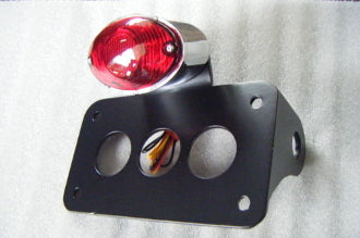 Horizontal Cat Eye Side Mount License Plate Bracket & LIGHT