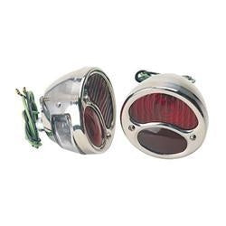 Model A Tail Light, Ford, STAINLESS STEEL, GLASS LENS